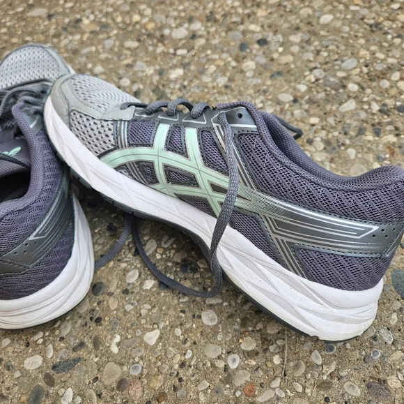 ASICS Ortholite Women's Gel-Contend 4 Running Shoes - Gray and Mint Green - Picture 7 of 10